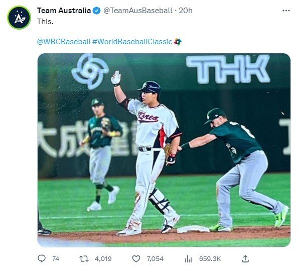 (호주 야구대표팀 공식 트위터)