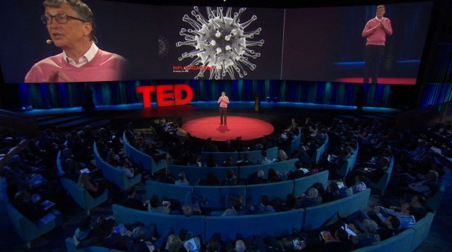 빌 게이츠는 2015년 3월 TED 강연에서 2014년 에볼라 바이러스에 이어 앞으로 발병할 수 있는 전염병에 대비하는 시스템을 갖춰야 한다는 주장을 펼쳤다.  TED 공식 영상 캡처