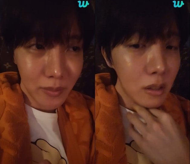 방탄소년단 제이홉. 위버스라이브 영상 갈무리