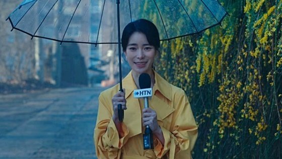 ‘더 글로리’에서 기상캐스터 박연진 역을 맡은 배우 임지연. (넷플릭스 갈무리)