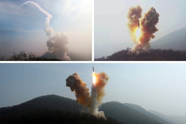 김정은 북한 노동당 총비서가 지난 18~19일 이틀간 ‘핵반격 가상 종합전술훈련’을 지도했다고 당 기관지 노동신문이 20일 보도했다. (평양 노동신문=뉴스1)