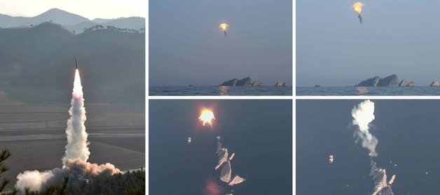 북한 중부전선의 중요 화력타격 임무를 담당하는 미사일 부대에서 27일 시범교육사격 훈련을 진행했다고 28일 노동당 기관지 노동신문이 보도했다. 평양 노동신문=뉴스1