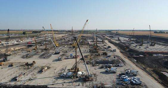 삼성전자가 170억 달러를 투자해 미국 텍사스주 테일러에 짓고 있는 파운드리 공장 부지 전경. 사진 출처 테일러시 홈페이지