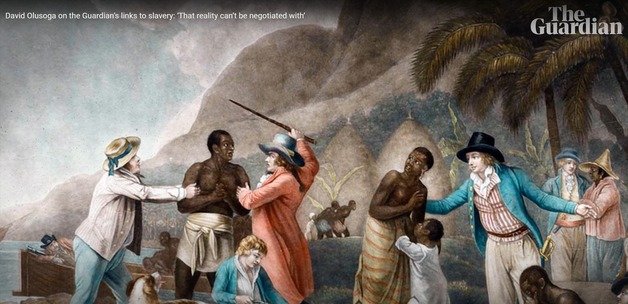 영국 가디언은 28일(현지시간) 19세기 당시 설립자들이 노예제와 연루된 사실이 밝혀졌다고 사과하며 배상 프로그램을 마련할 것을 약속했다. 2023.03.28/뉴스1(가디언 보도 갈무리)