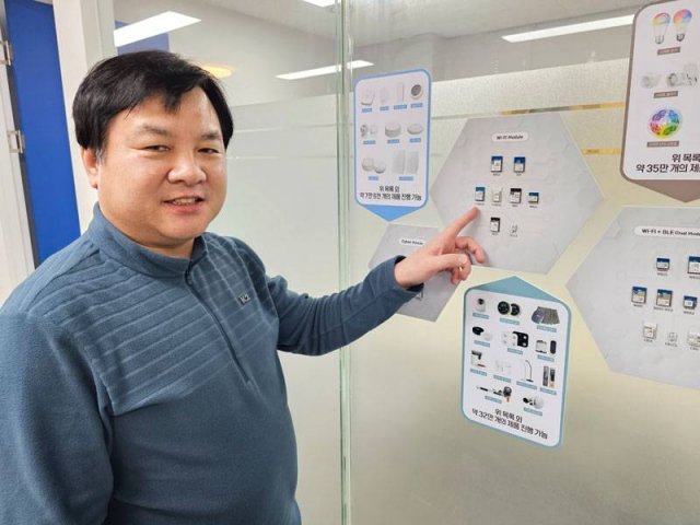 투야의 IoT 모듈을 소개하는 애니온넷 노현기 기술이사 (출처=IT동아)