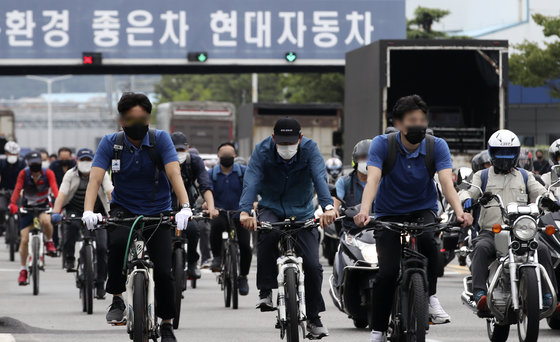 현대자동차 울산공장의 근로자 모습. ⓒ News1