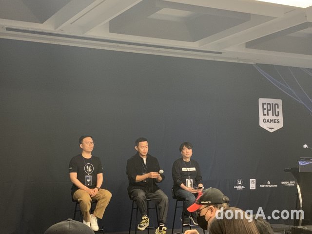 왼쪽부터 신광섭 에픽게임즈 본부장, 박성철 대표, 이상열 부장. 사진=두가온 동아닷컴 기자 gggah@donga.com