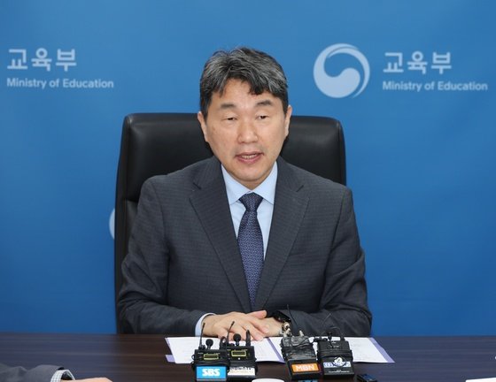 이주호 사회부총리 겸 교육부 장관이 지난 5일 서울 영등포구 한국교육시설안전원에서 열린 사교육비 경감 정책토론회에서 발언하고 있다. (교육부 제공)