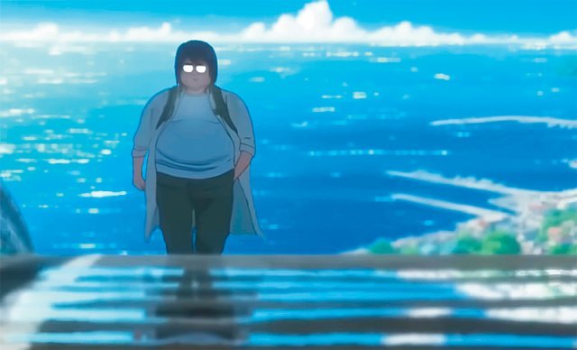 애니메이션 ‘스즈메의 문단속’에서 남자 주인공이 나오는 장면을 비튼 ‘스즈메의 문단속 잘하고 등교해버리기’. 유튜브 채널 사이라이 구멘 캡처