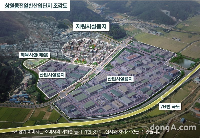 창원 동전일반산업단지 조감도. 대우건설 제공