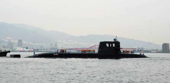 일본 해상자위대 다이게이급 잠수함. [일본 해상자위대 제공]