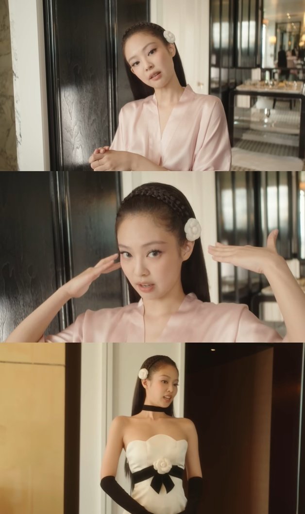 ‘멧 갈라(Met Gala)’ 참석을 위해 준비하는 블랙핑크 제니. (‘Vogue’ 유튜브 갈무리)