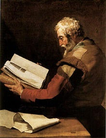 스페인 출신 이탈리아 화가 주세페 드 리베라가 1636년에 그린 ‘아낙사고라스’. 자연 현상 전반에 지식이 깊었던 그는 정신을 도입해 자연의 질서를 설명하고자 했다. 사진 출처 위키피디아