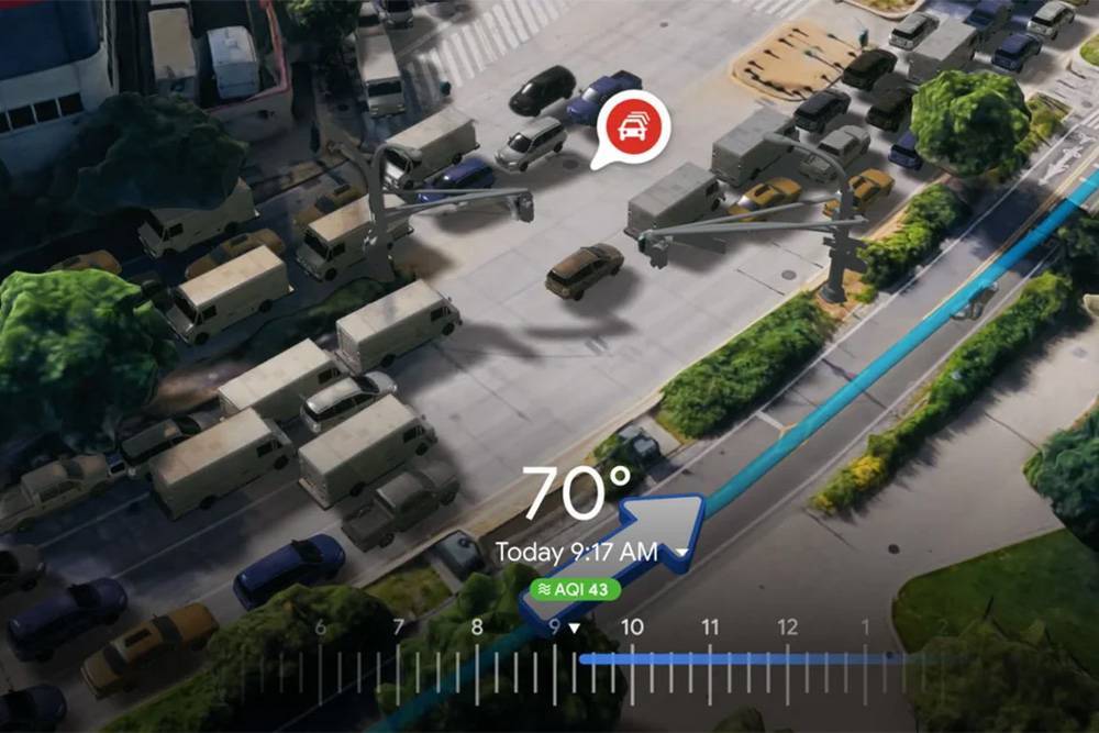 구글은 15개 주요 도시를 대상으로 이동 노선과 날씨 등의 정보를 가상으로 반영하는 몰입형 뷰 기능을 선보인다. 출처=구글