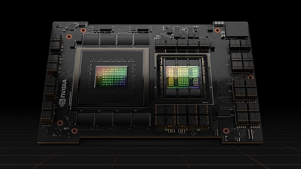 엔비디아는 CPU와 GPU가 함께 구성된 'GH200' 슈퍼칩을 공개했다. 출처=엔비디아