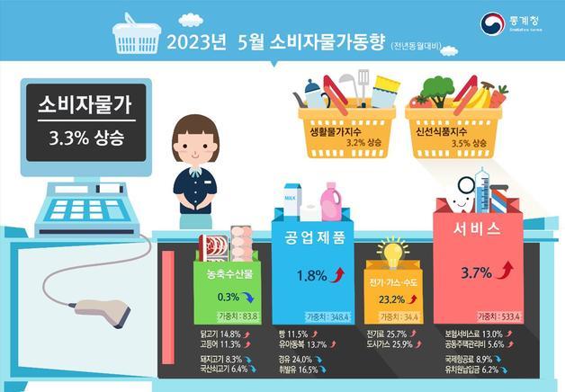 2023년 5월 소비자물가동향 ⓒ News1