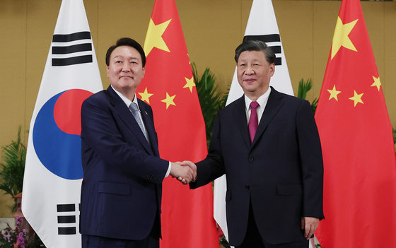 윤석열 대통령(왼쪽)과 시진핑 중국 국가주석. (대통령실 제공) 2022.11.16