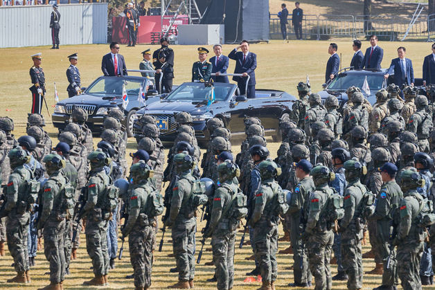 작년 10월1일 충남 계룡대 대연병장에서 열린 제74주년 국군의 날 기념행사. 2022.10.1. (대통령실 제공)