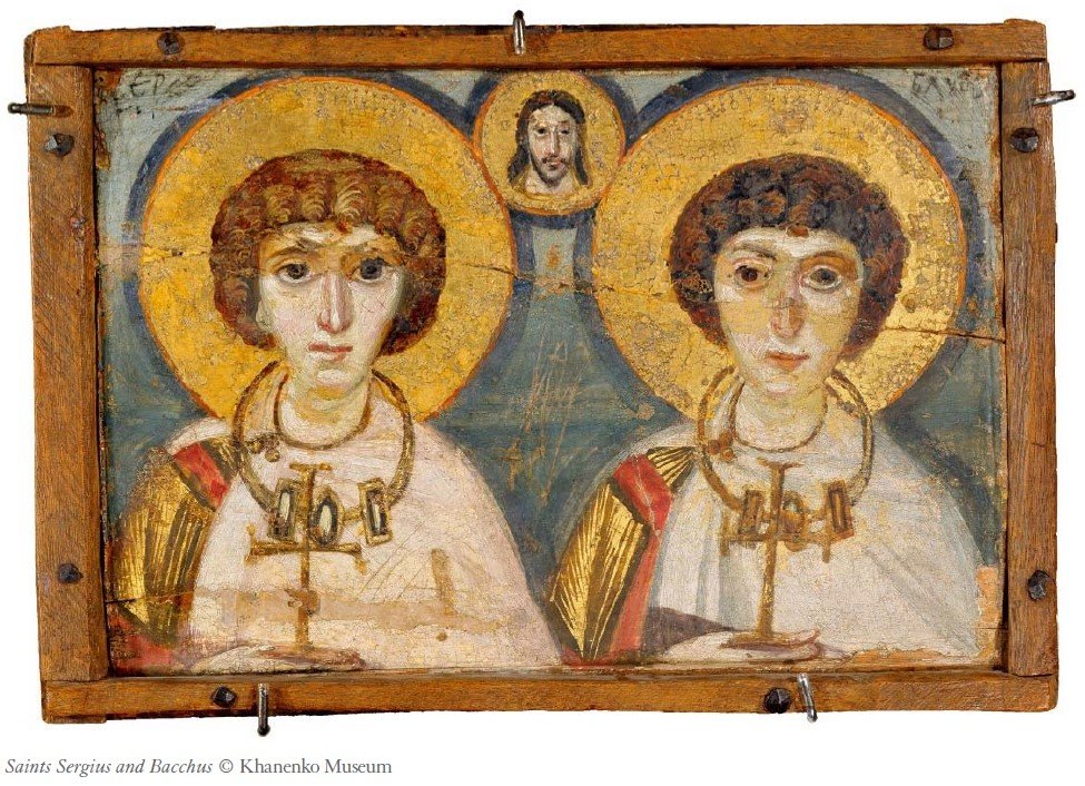 우크라이나의 희귀 성화인 ‘성 세르기우스와 바커스’ 성화. 루브르박물관 제공
