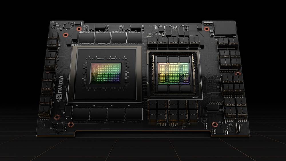 엔비디아는 2주 전 CPU와 GPU가 함께 구성된 GH200 그레이스 호퍼 슈퍼칩을 선보였다. 출처=엔비디아