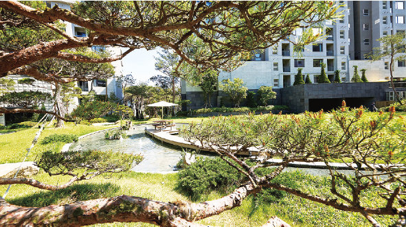 프라나오너스 회원들을 위한 최적의 휴식공간인 잔디정원.