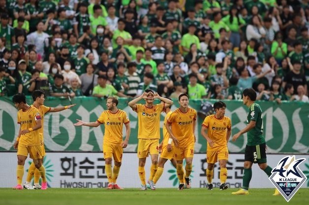 전북을 꺾었던 광주FC (한국프로축구연맹 제공)