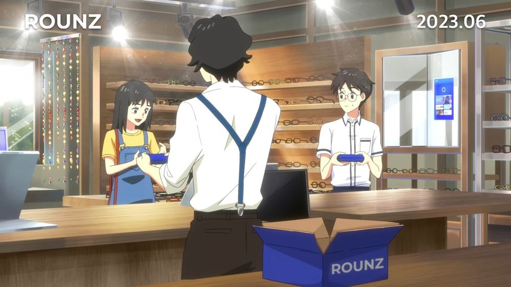 라운즈의 브랜드 필름에 표현된 '안경원으로 배송' 서비스. 출처=라운즈