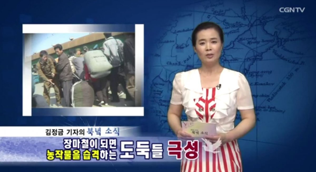 2011년 한 교회 방송에서 북한 소식을 전하는 김정애 씨. 당시엔 김정금 기자라는 이름으로 활동했다.