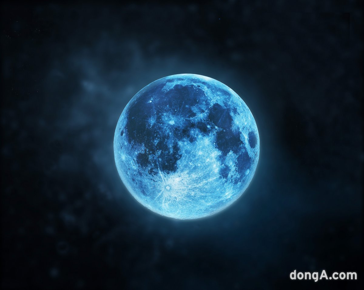 실제로 푸른 빛을 띠는 달은 화산 폭발 등으로 인해 대기 중에 먼지의 농도가 짙어질 때 간혹 볼 수 있다_출처 : 게티이미지뱅크