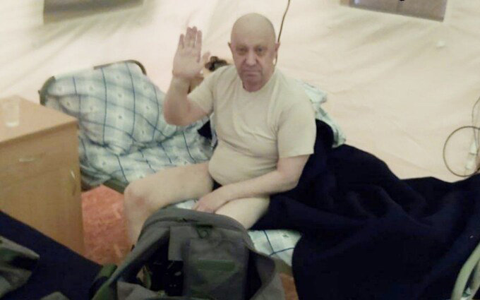 벨라루스 캠프에서 지내고 있는 민간군사기업(PMC) 바그너그룹의 수장 예브게니 프리고진. 바그너그룹 텔레그램 캡처