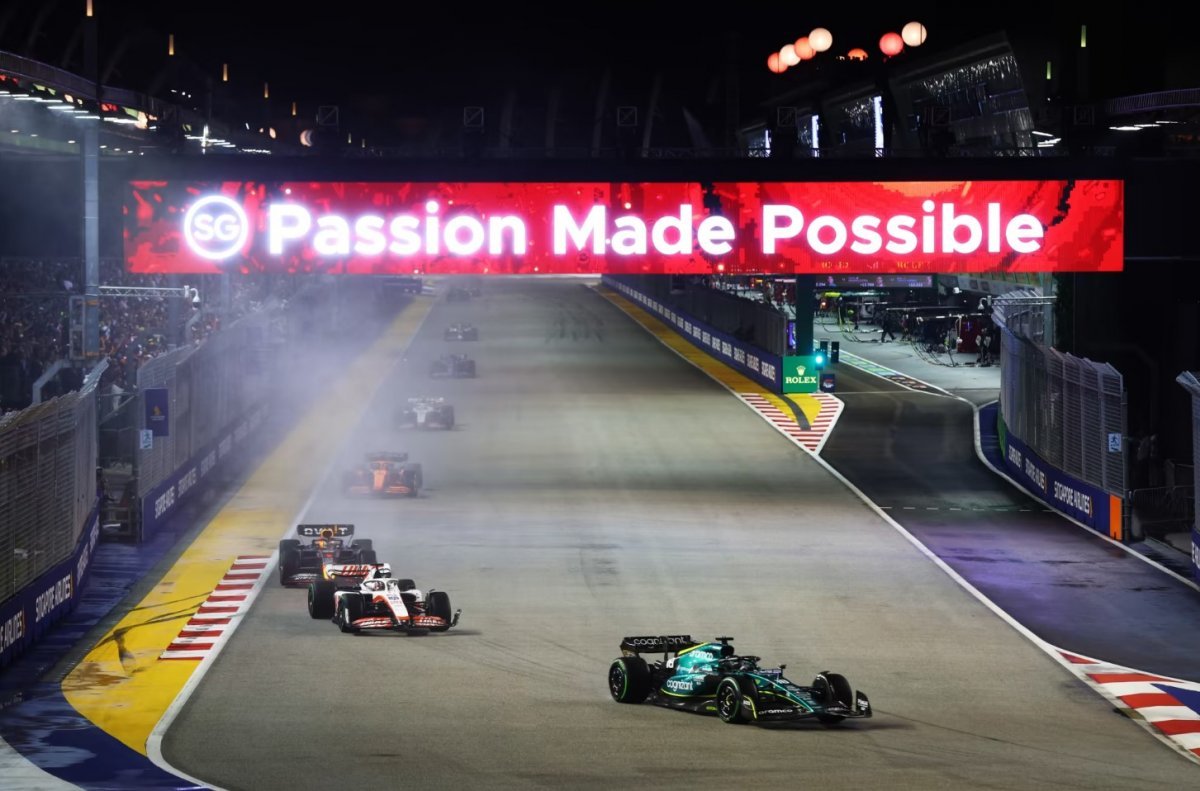 지난해 열렸던 싱가포르 야간 F1 경주. F1 홈페이지