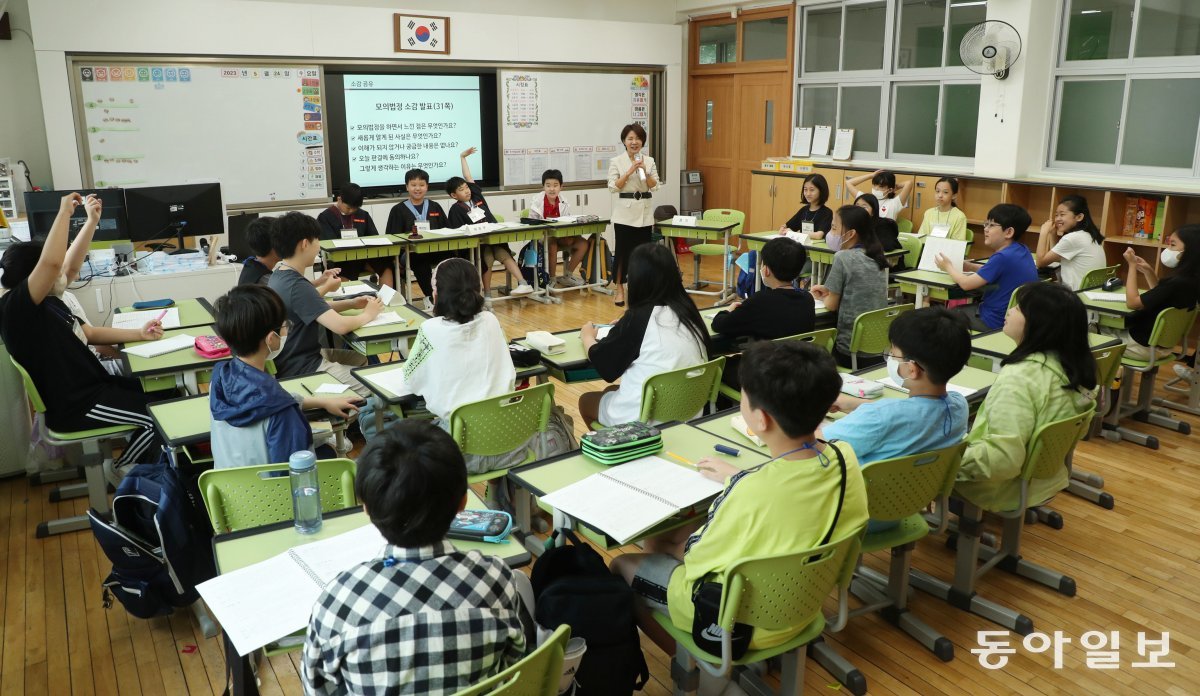 서울의 한 초등학교 교실 모습.  동아일보DB