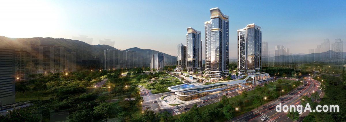 부산중동5구역 주택재개발 투시도. DL이앤씨 제공