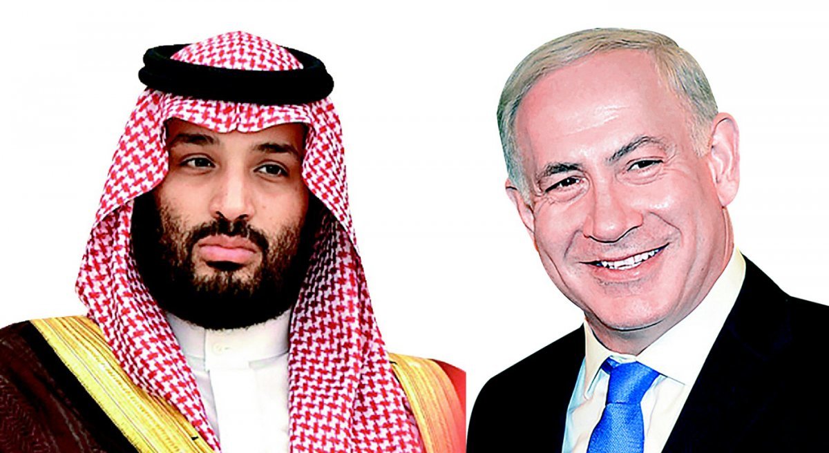 무함마드 사우디 왕세자(왼쪽), 네타냐후 이스라엘 총리