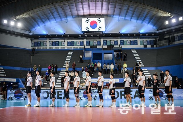 2023 국제배구연맹(FIVB) 19세 이하 세계선수권대회에 참가한 한국 대표팀. FIVB 제공