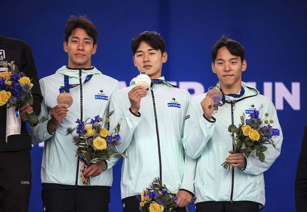 근대5종 대표팀이 세계선수권 단체전 동메달을 땄다.(대한근대5종연맹)
