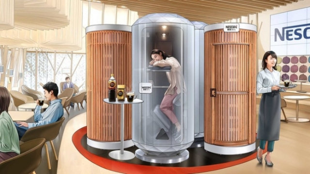 일본 네스카페가 선보인 수면캡슐. 일본 네슬레 카페 제공