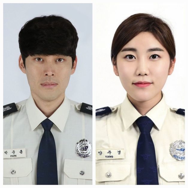 경기 고양소방서 소속 박준흠(36·왼쪽) 소방장과 양주경(33·오른쪽) 소방장 부부