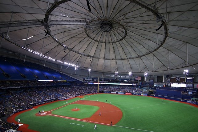 미국프로야구 메이저리그(MLB) 탬파베이 안방 트로피카나 필드. 탬파베이 홈페이지