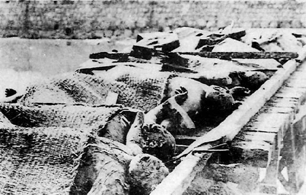 1923년 9월 간토대지진 직후 일본 군경과 자경단 등에 의해 살해된 뒤 거리에 버려진 시신들. 학계에 따르면 당시 학살당한 조선인은 최소 6600여 명, 중국인 학살 희생자는 800여 명에 이른다. 동아일보DB
