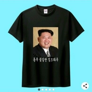 쿠팡에서 판매된 김정은 티셔츠 모습. (쿠팡 갈무리)