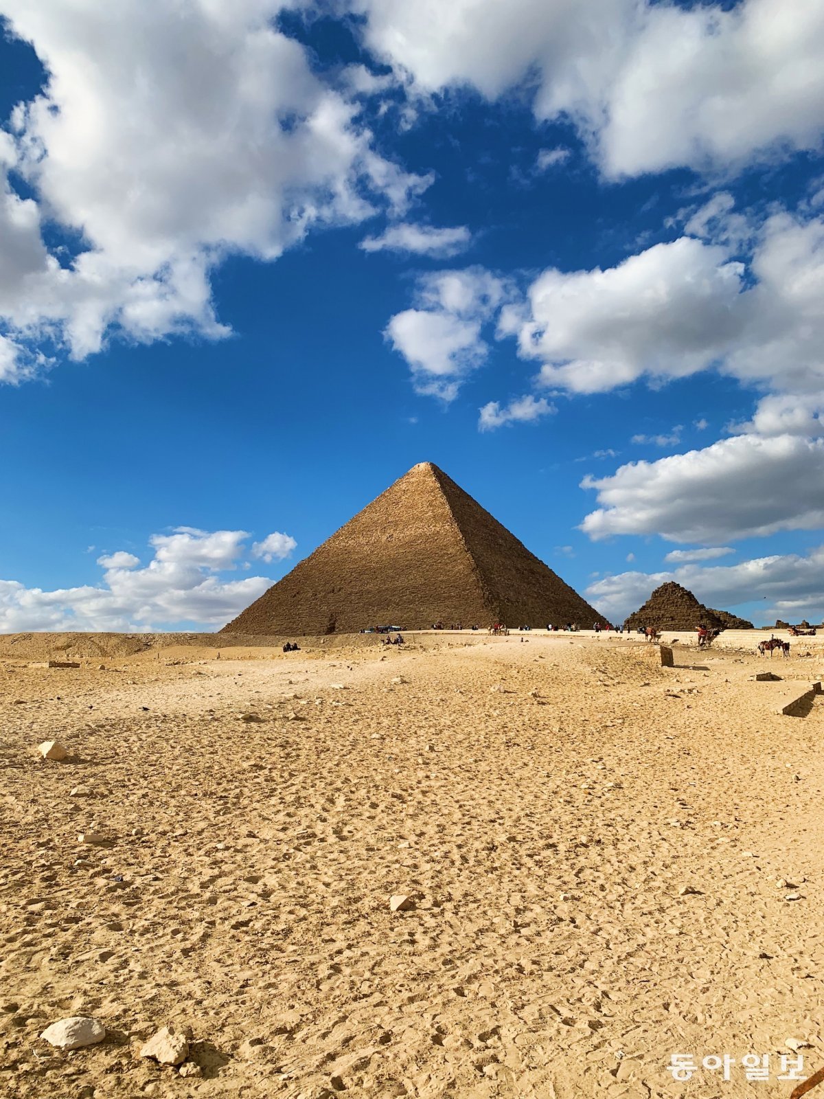 이집트 기자지구의 피라미드.