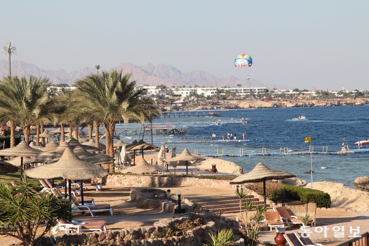 이집트 시나이반도 남단에 있는 샤름엘셰이크 해변 휴양지.
