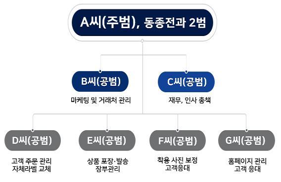 범죄조직도. 특허청 제공