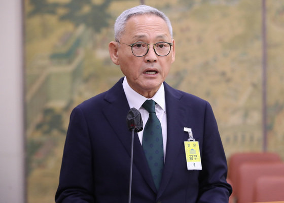 유인촌 문화체육관광부 장관 후보자가 5일 오전 서울 여의도 국회 문화체육관광위원회에서 열린 인사청문회에서 발언을 하고 있다. 2023.10.5/뉴스1