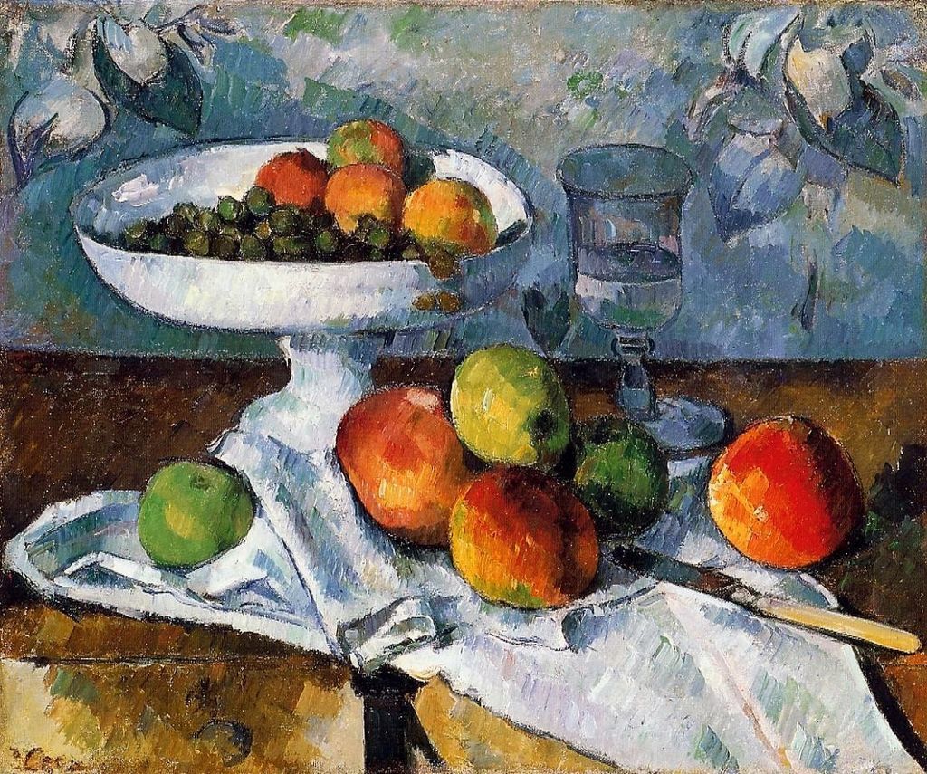 폴 세잔이 1879∼1880년 그린 ‘과일 접시가 있는 정물’. 고갱이 소장해 파산 직전까지 팔지 않고 갖고 있었다. 사진 출처 위키피디아