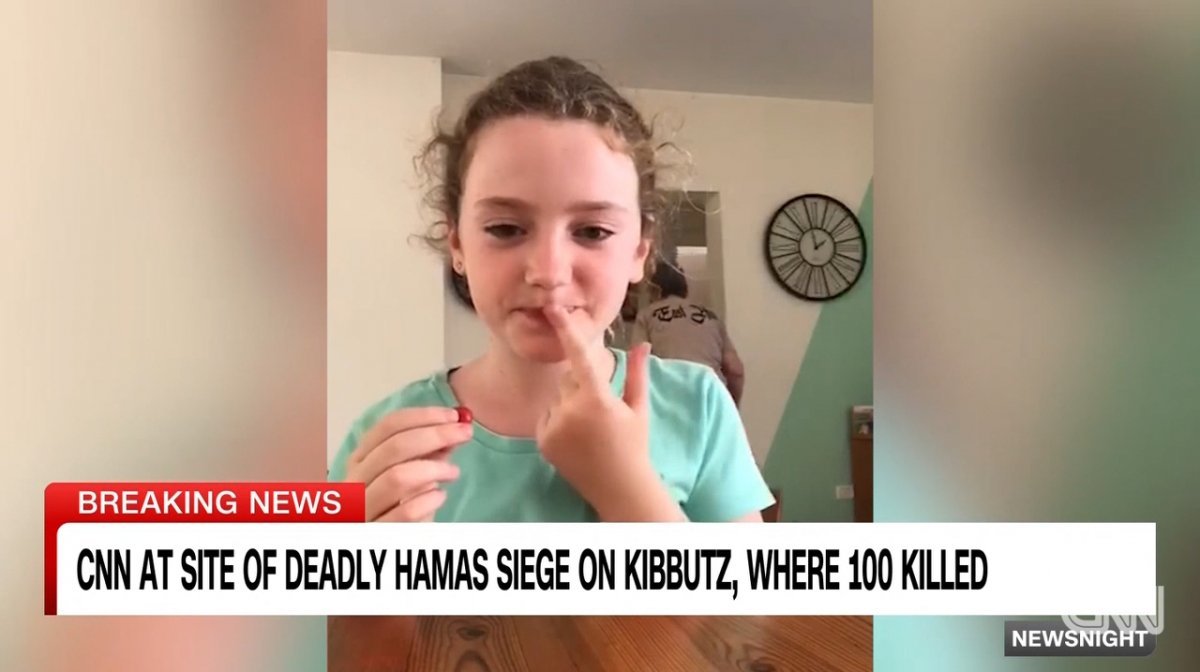 하마스의 공격으로 숨진 8세 소녀 에밀리 (CNN 방송 캡처)