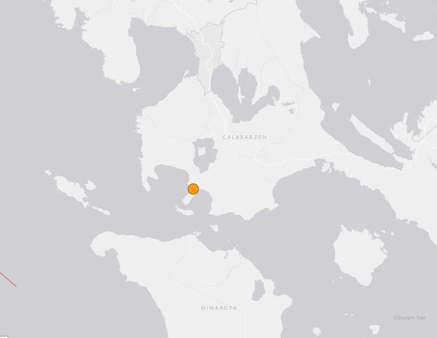 13일(현지시간) 필리핀 수도 마닐라 남부에서 규모 5.2의 지진이 발생했다. (미국지질조사국 갈무리)