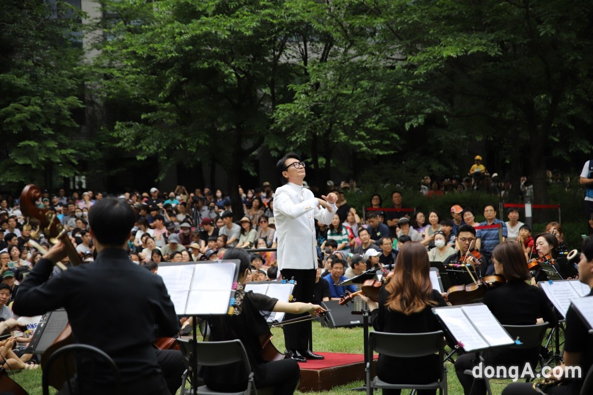 고덕그라시움 푸르지오 가든 음악회 현장. 대우건설 제공