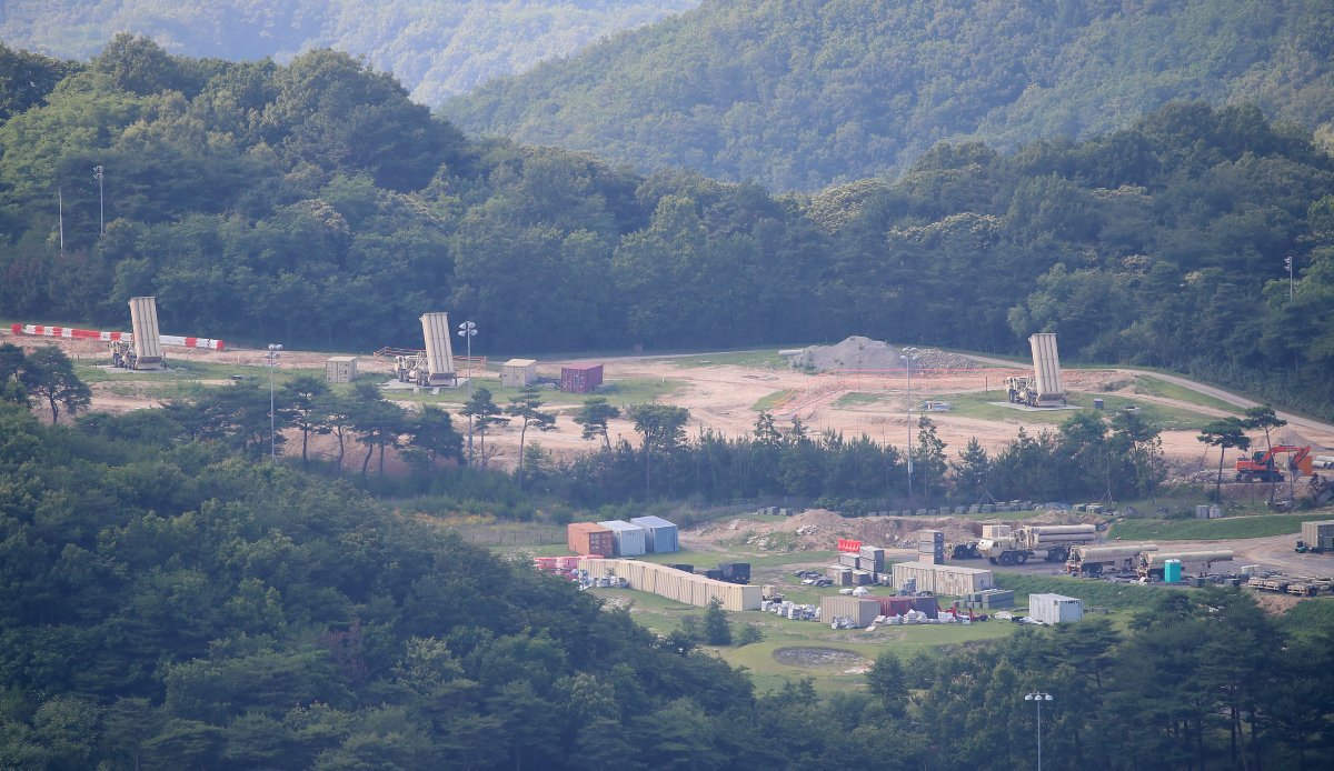 경북 성주군 주한미군 고고도미사일방어체계(THAAD·사드) 기지 모습. 뉴스1